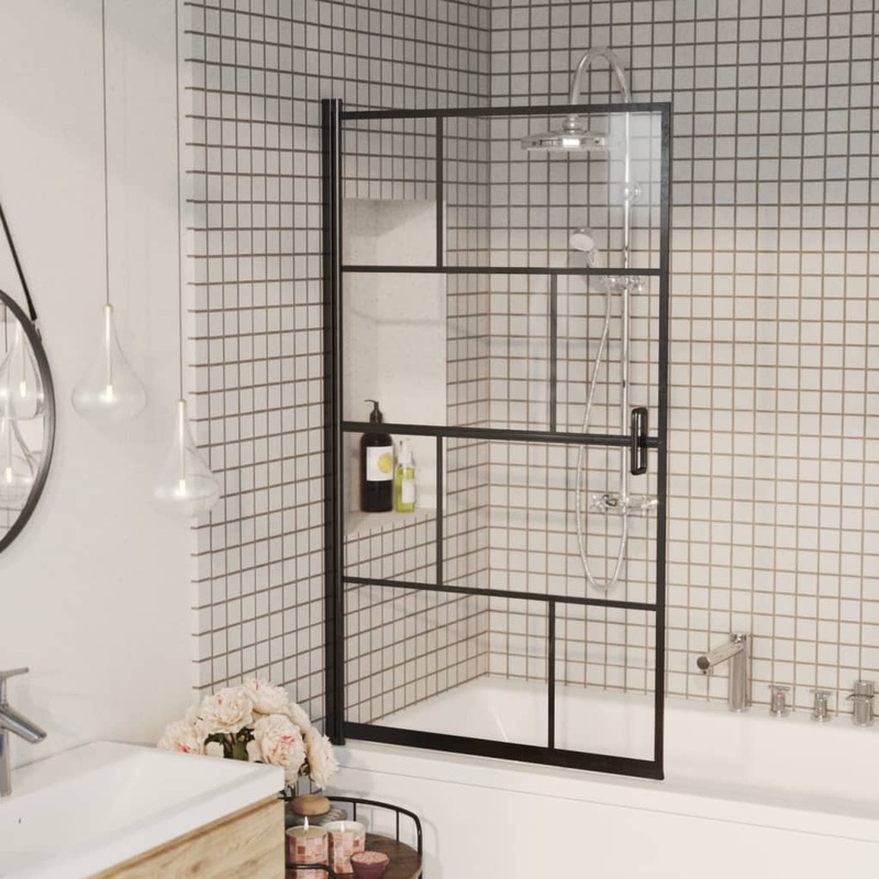Berkfield Shower Enclosure ESG 80×140 cm Black