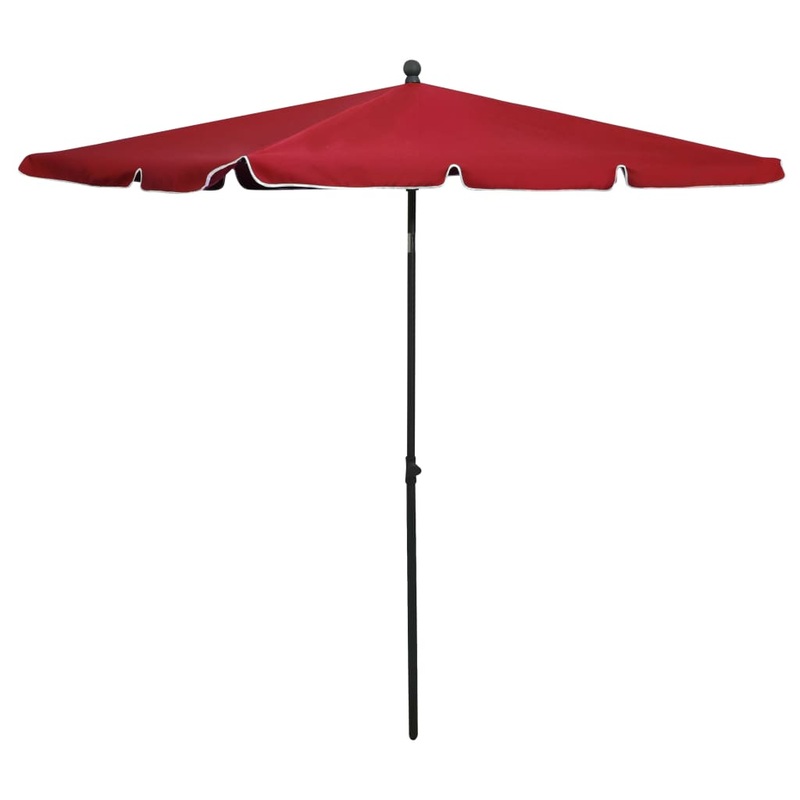 Berkfield Garden Parasol with Pole 210×140 cm Bordeaux Red