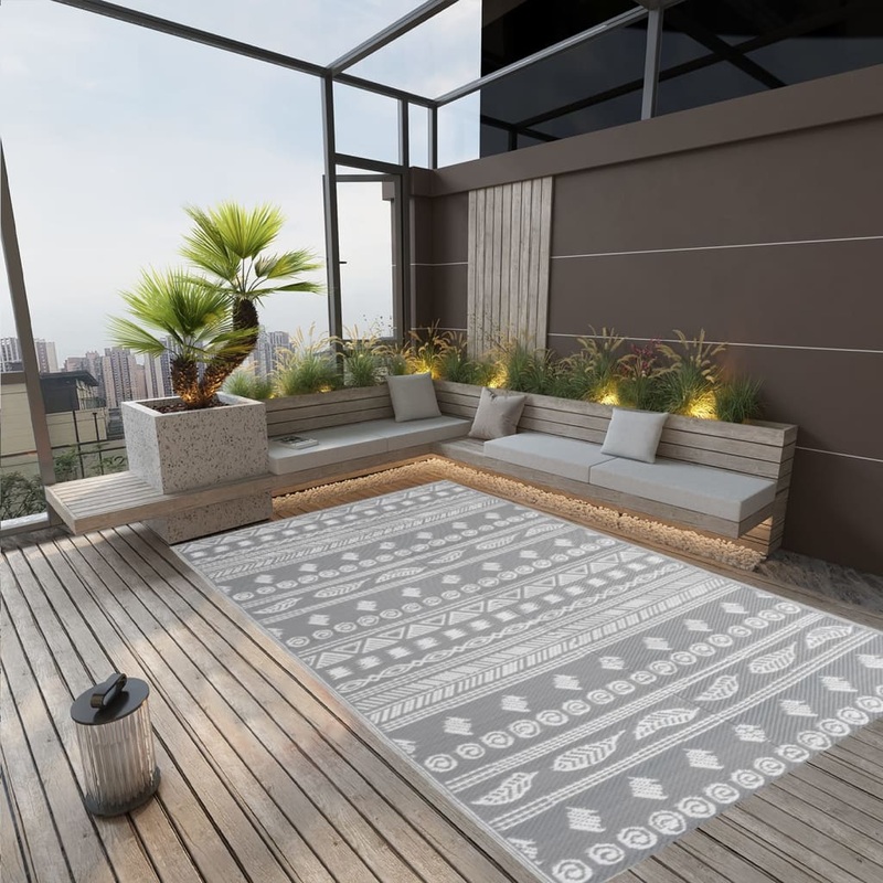 Berkfield Outdoor Rug Grey 190×290 cm PP