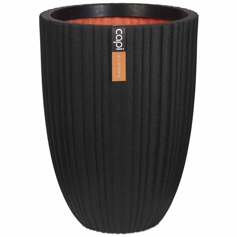 Capi Vase Urban Tube Elegant Low 46×58 cm Black KBLT783