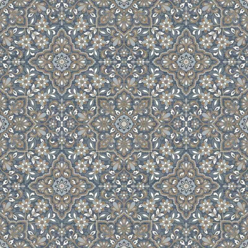 Noordwand Homestyle Wallpaper Portugese Tiles Brown and Blue