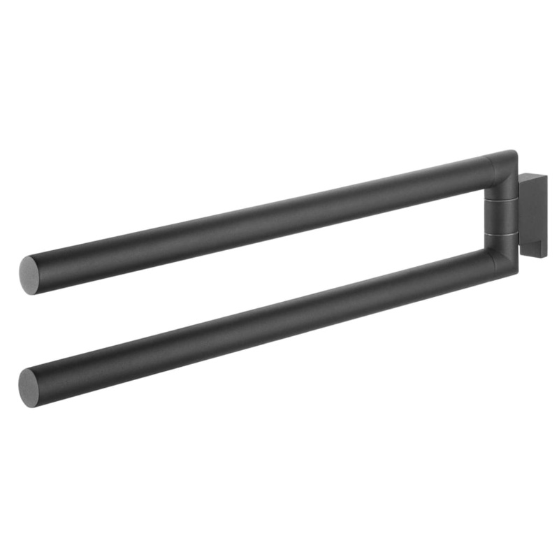 Tiger 2 Arm Towel Rail Bold Matt Black