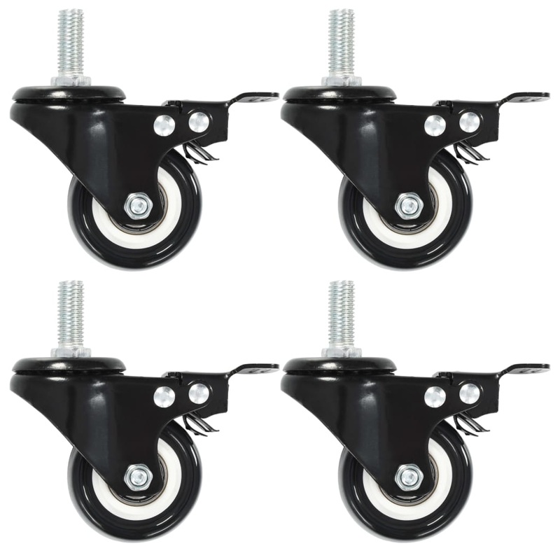 Berkfield 16 pcs Swivel Casters with Brakes 50 mm