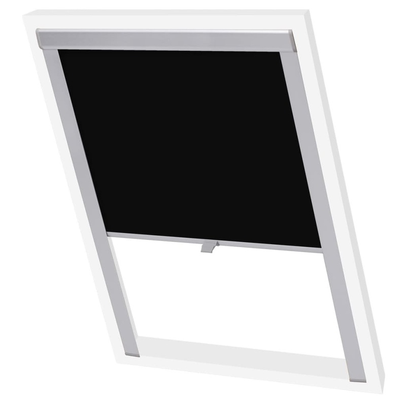 Berkfield Blackout Roller Blinds Black M06/306