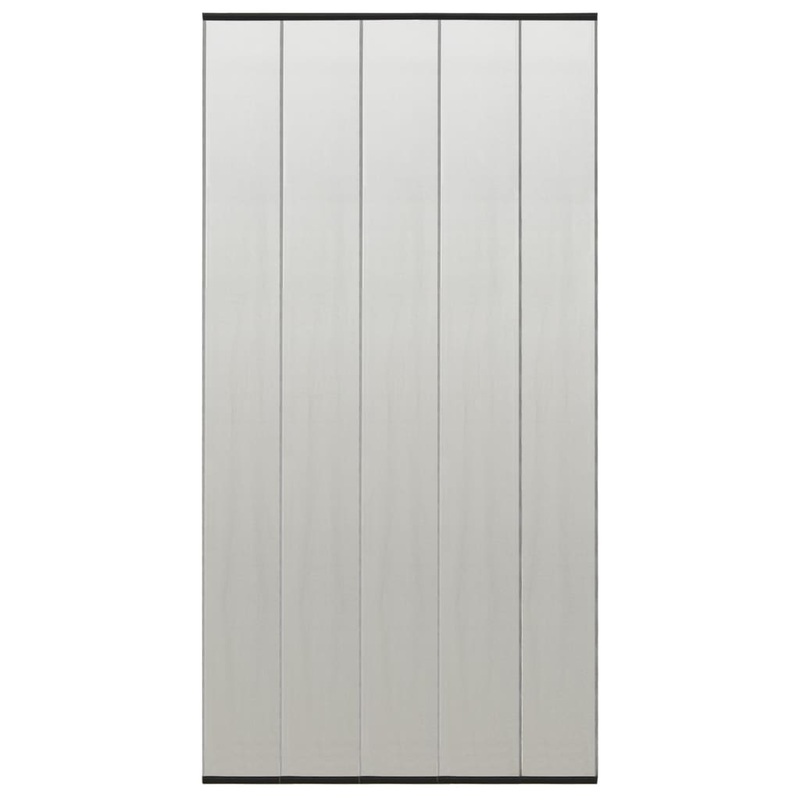 Berkfield Insect Door Screen with 5-Piece Mesh Curtain Black 120×240 cm