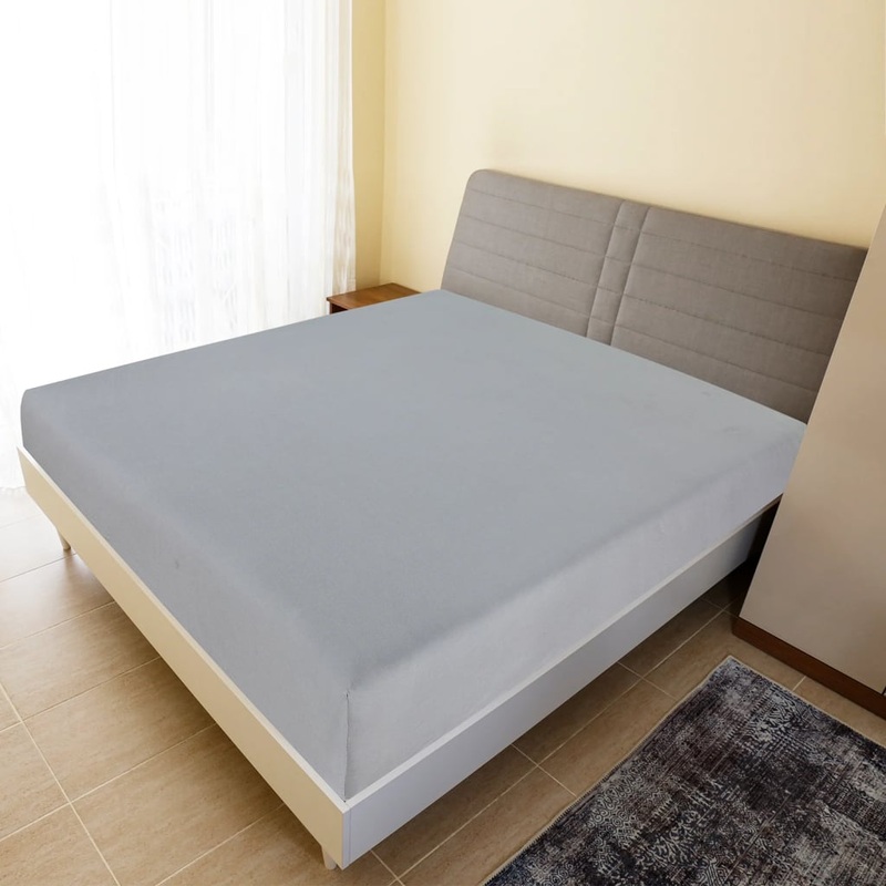 Berkfield Jersey Fitted Sheets 2 pcs Grey 140×200 cm Cotton