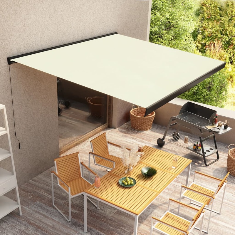Berkfield Manual Cassette Awning 350×250 cm Cream