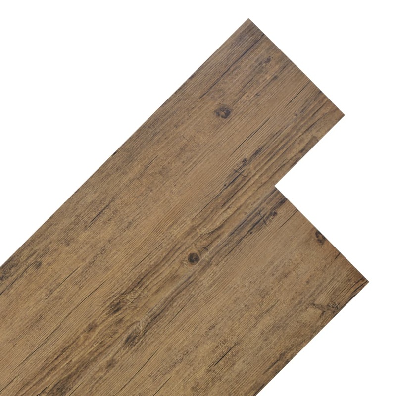 Berkfield Non Self-adhesive PVC Flooring Planks 5.26 m__ 2 mm Walnut Brown