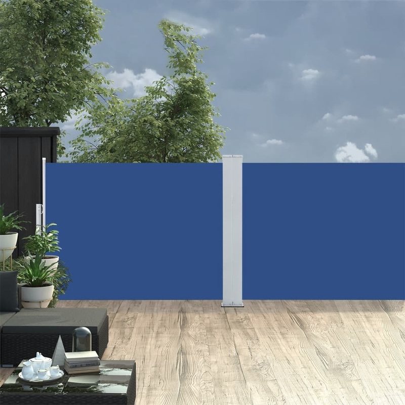 Berkfield Retractable Side Awning Blue 120×1000 cm