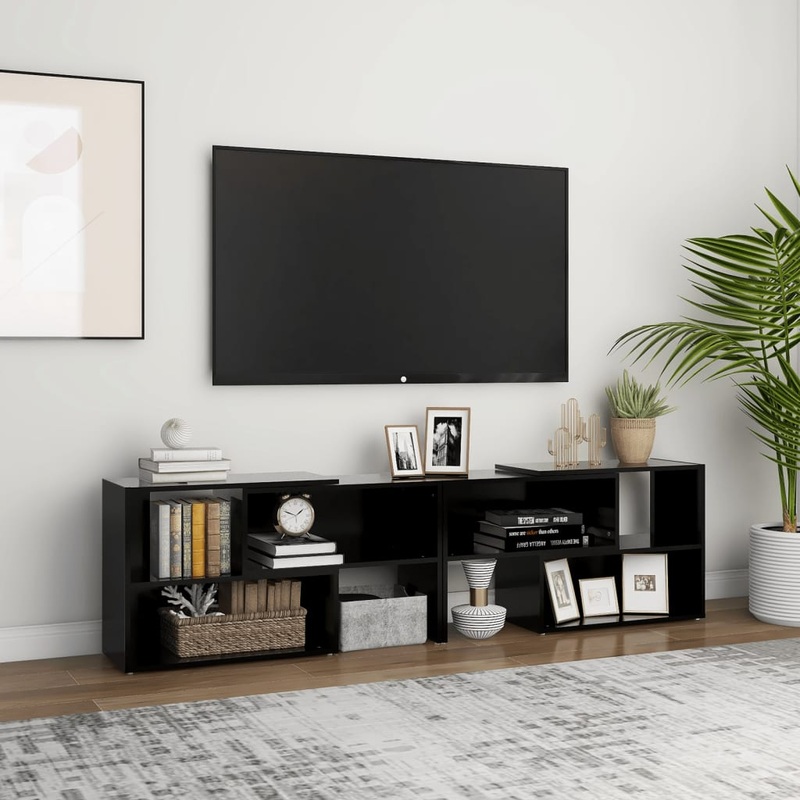 Berkfield TV Cabinet Black 149x30x52 cm Engineered Wood