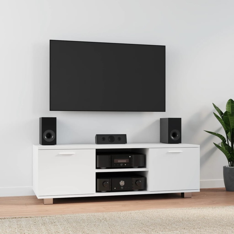 Berkfield TV Cabinet White 120×40.5×35 cm Engineered Wood