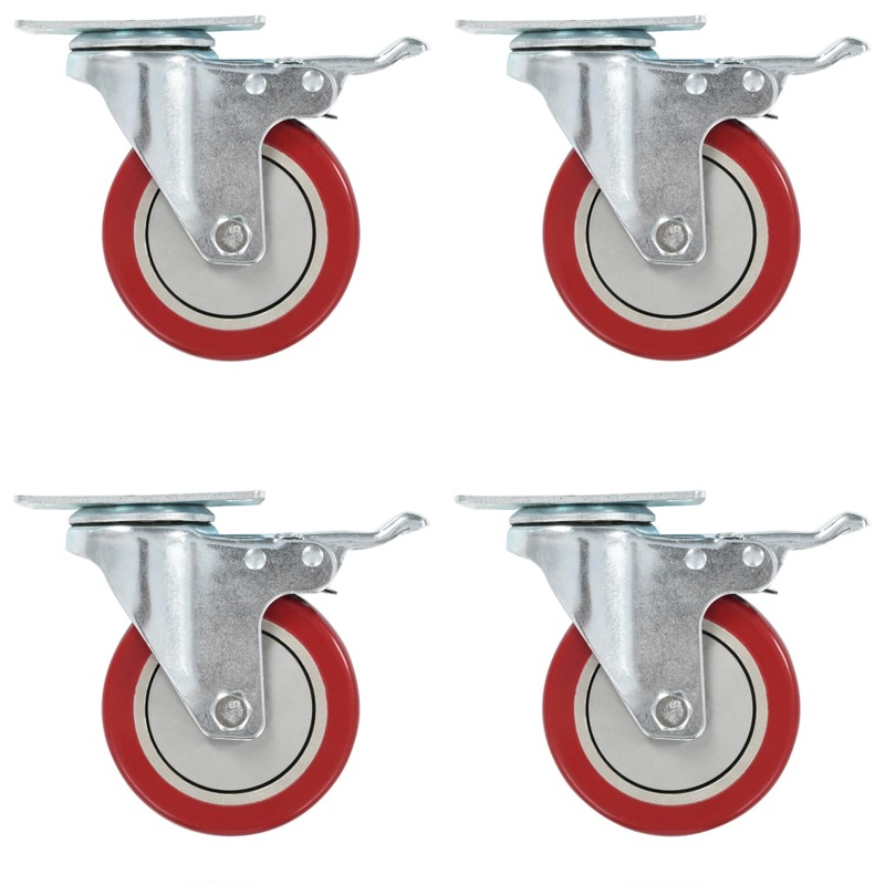 Berkfield 24 pcs Swivel Casters 100 mm