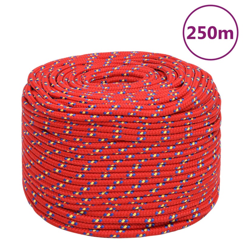 Berkfield Boat Rope Red 6 mm 250 m Polypropylene