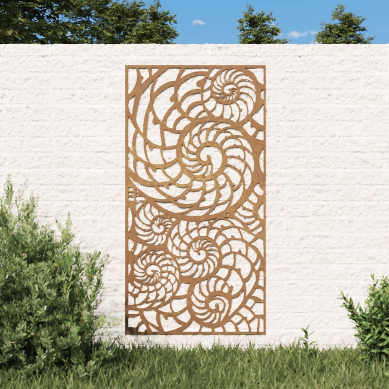 Berkfield Garden Wall Decoration 105×55 cm Corten Steel Shell Design
