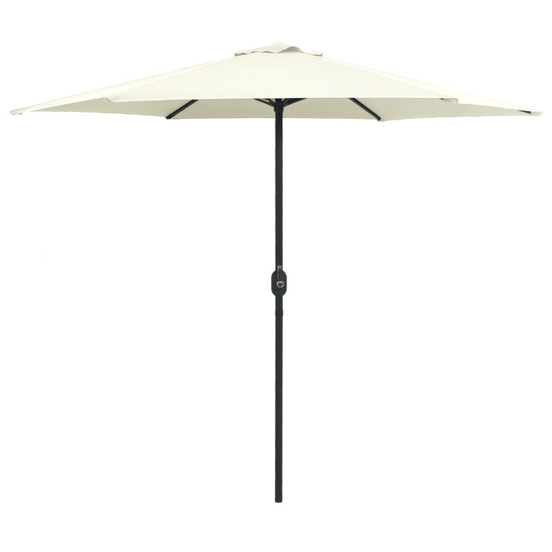 Berkfield Outdoor Parasol with Aluminium Pole 270×246 cm Sand White