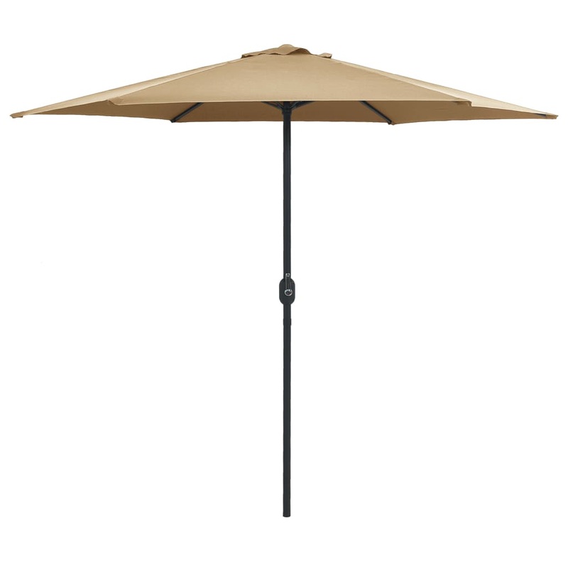 Berkfield Outdoor Parasol with Aluminium Pole 270×246 cm Taupe