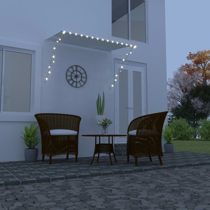 Berkfield Retractable Awning with LED 200×150 cm Cream