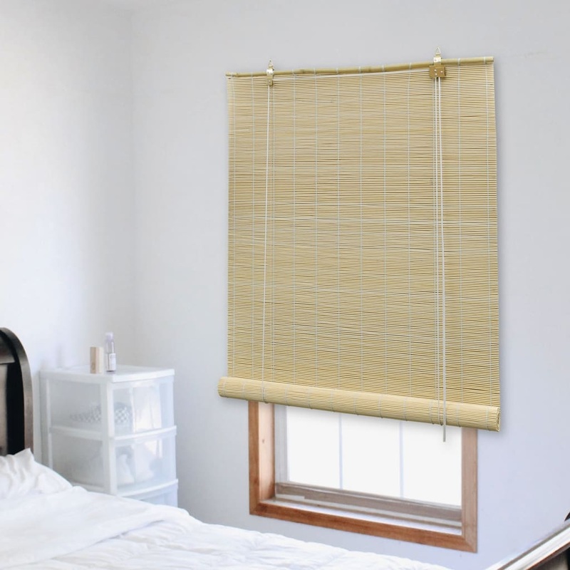 Berkfield Roller Blind Bamboo 140×220 cm Natural