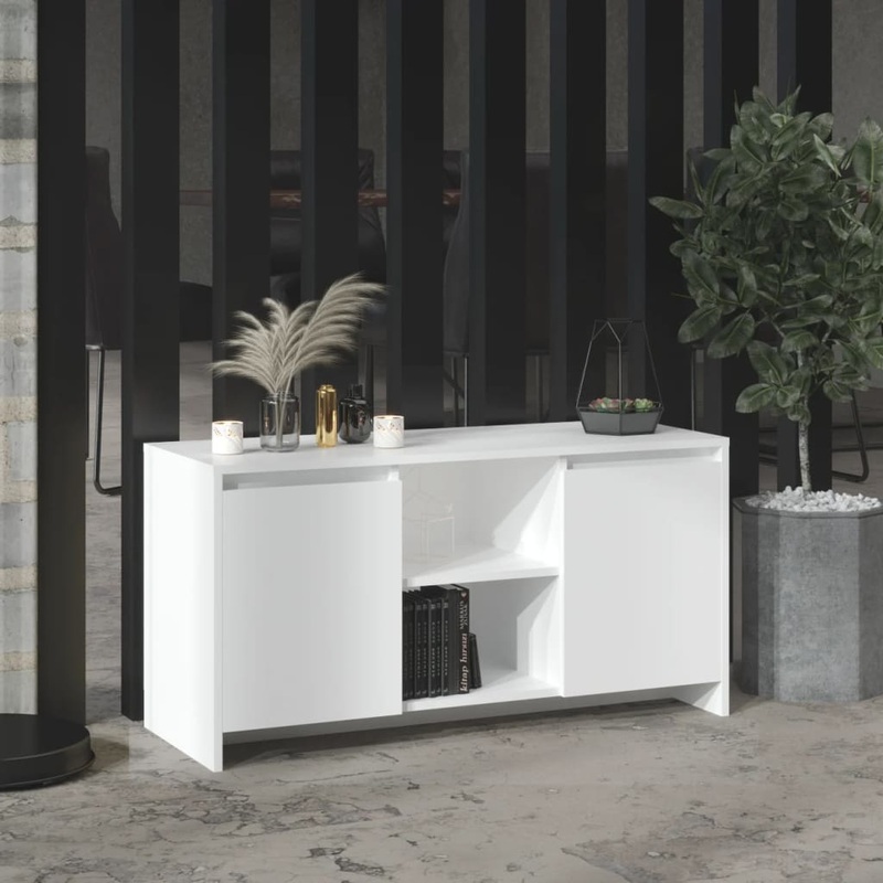 Berkfield TV Cabinet White 102×37.5×52.5 cm Engineered Wood