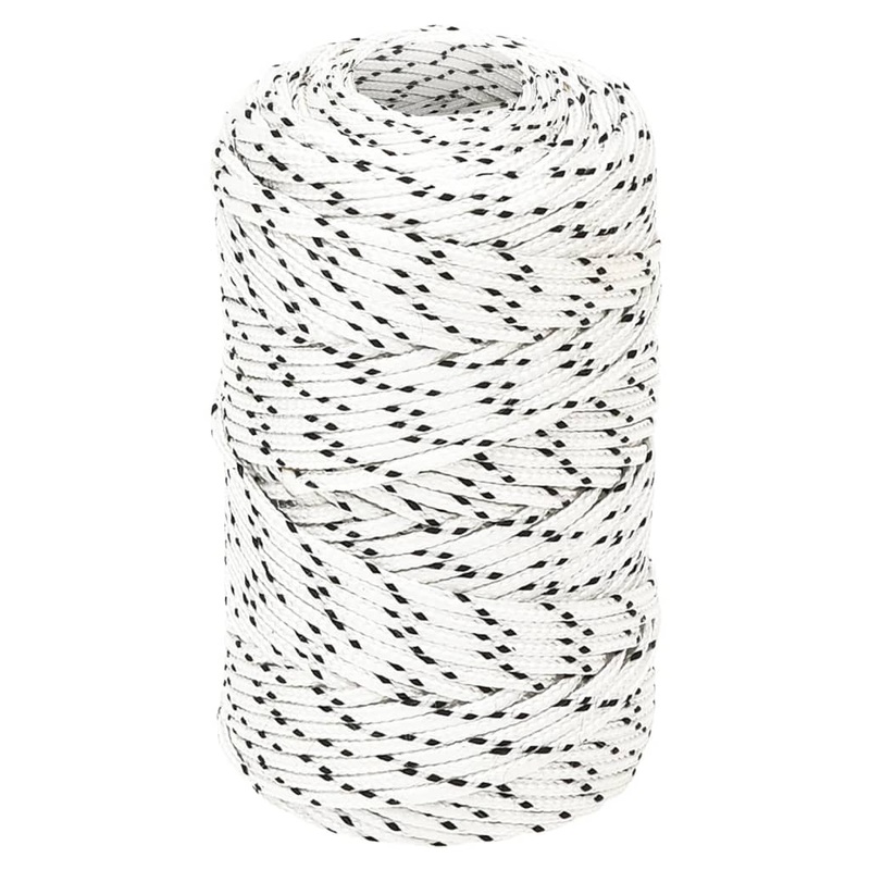 Berkfield Braided Boat Rope White 2 mmx500 m Polyester