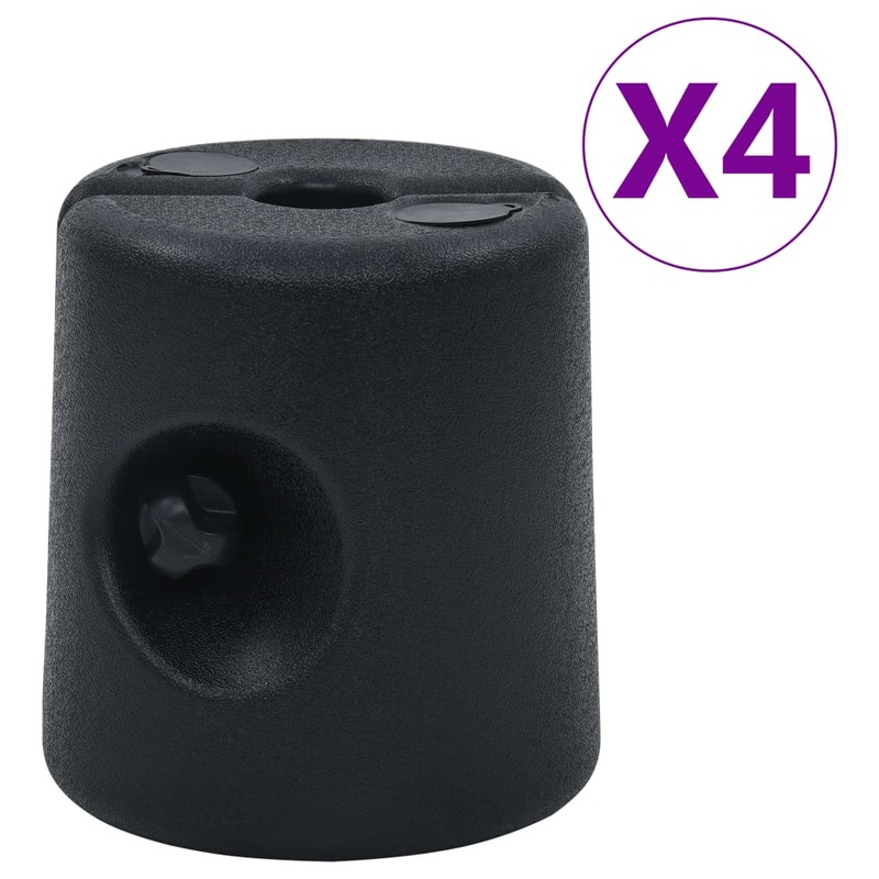 Berkfield Gazebo Weights 4 pcs PE Black
