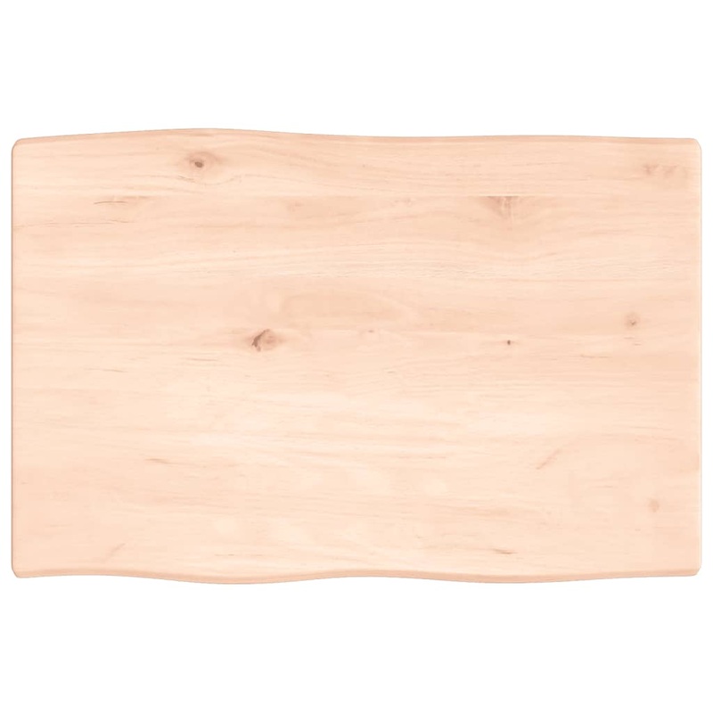 Berkfield Table Top 60x40x2 cm Untreated Solid Wood Oak Live Edge
