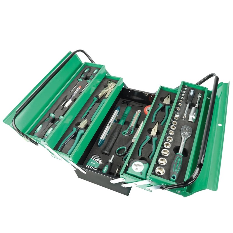 Br__der Mannesmann 88 Piece Tool Box Metal Filled