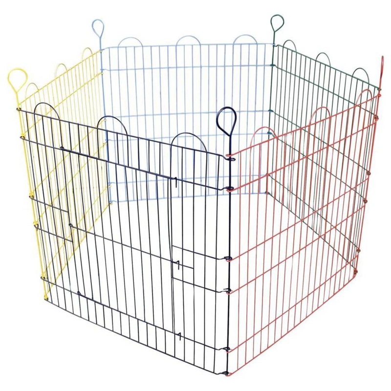 FLAMINGO 5 Piece Rabbit Playpen Pentagon 90×60 cm Multicolour