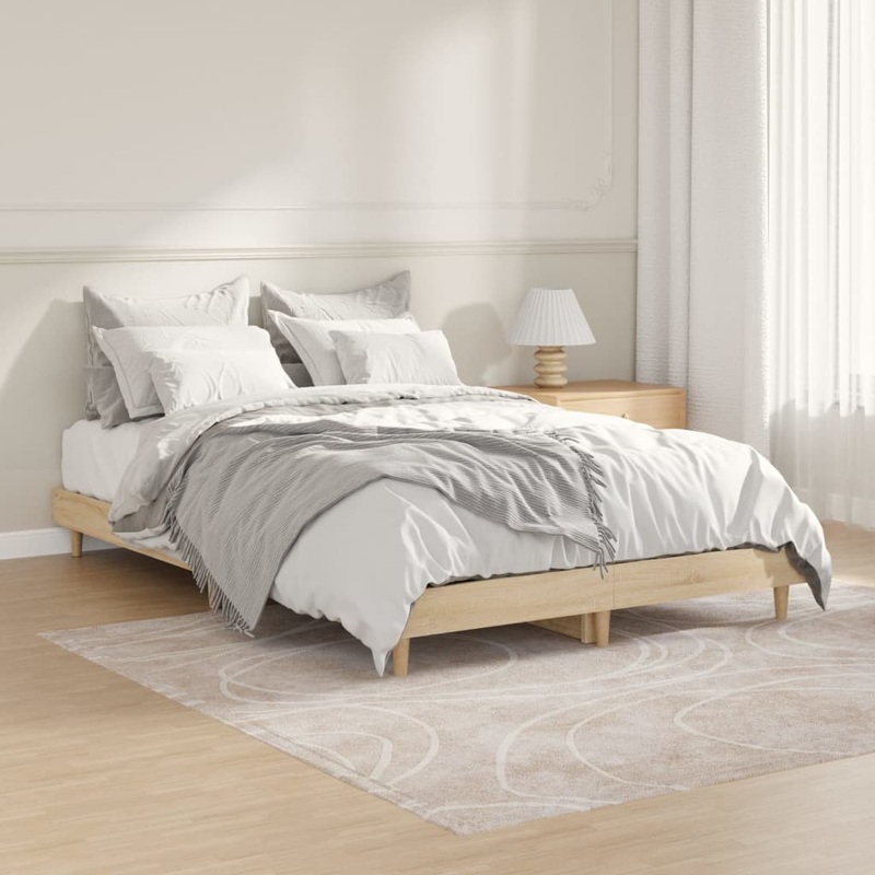 Berkfield Bed Frame Sonoma Oak 120×190 cm Engineered Wood