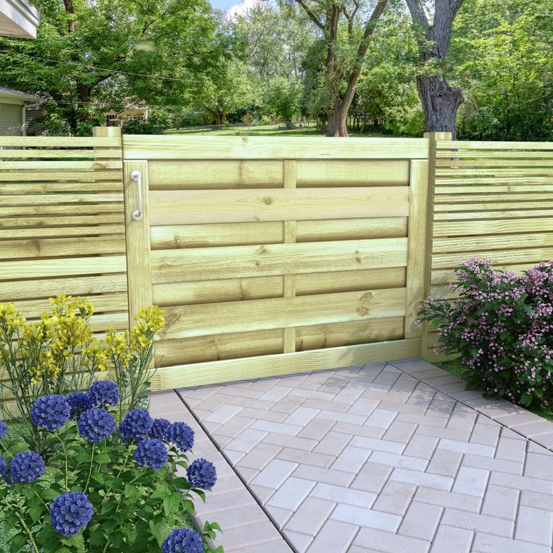 Berkfield Garden Gate Impregnated Pinewood 100×75 cm Green