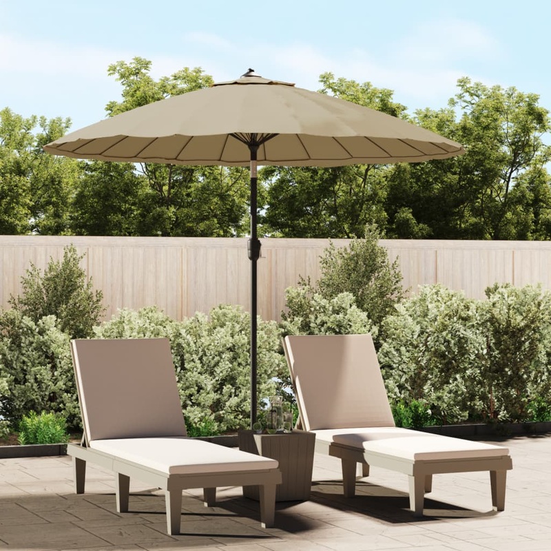 Berkfield Outdoor Parasol with Aluminium Pole 270 cm Taupe