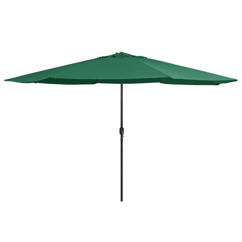 Berkfield Outdoor Parasol with Metal Pole 400 cm Green
