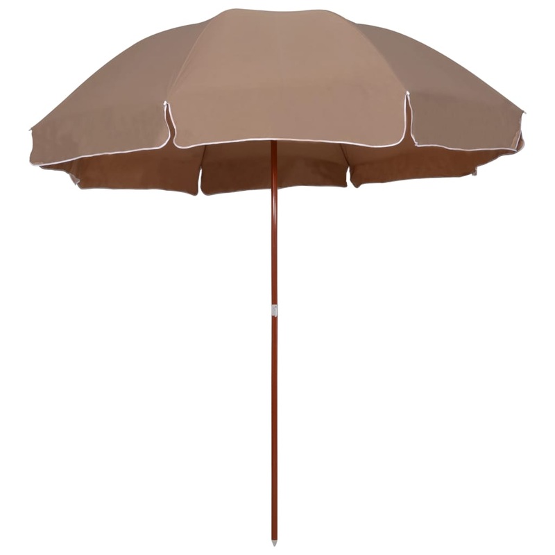 Berkfield Parasol with Steel Pole 300 cm Taupe