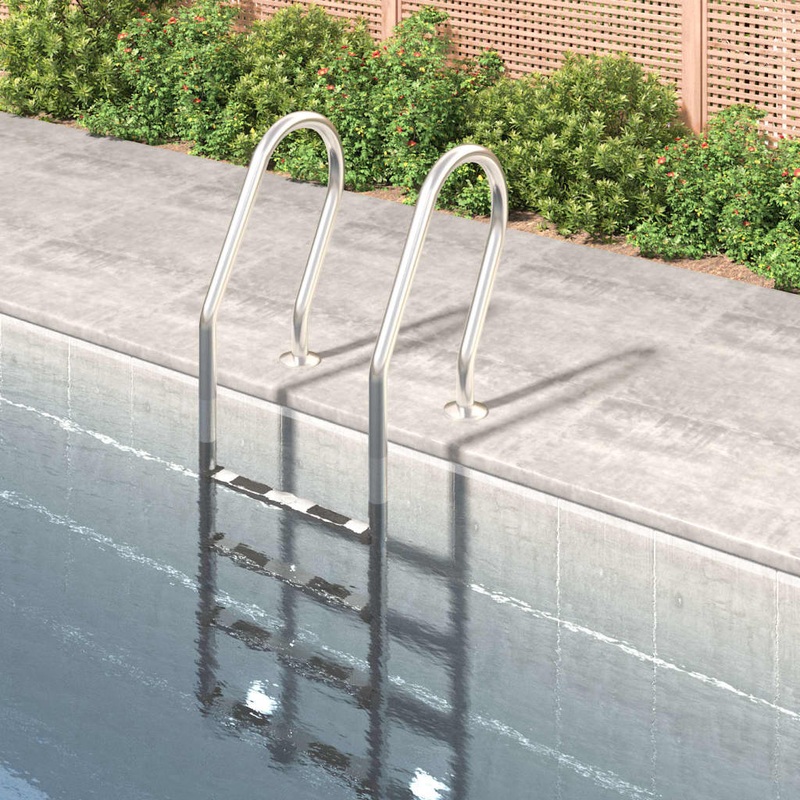 Berkfield Pool Ladder 54x38x184.5 cm 304 Stainless Steel