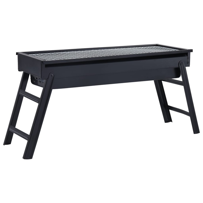 Berkfield Portable Camping BBQ Grill Steel 60×22.5×33 cm