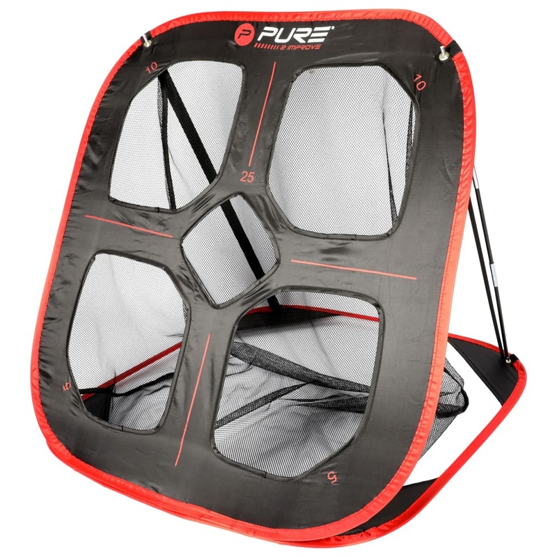 Pure2Improve Pop-Up Golf Practice Net 82x80x88cm Black and Red
