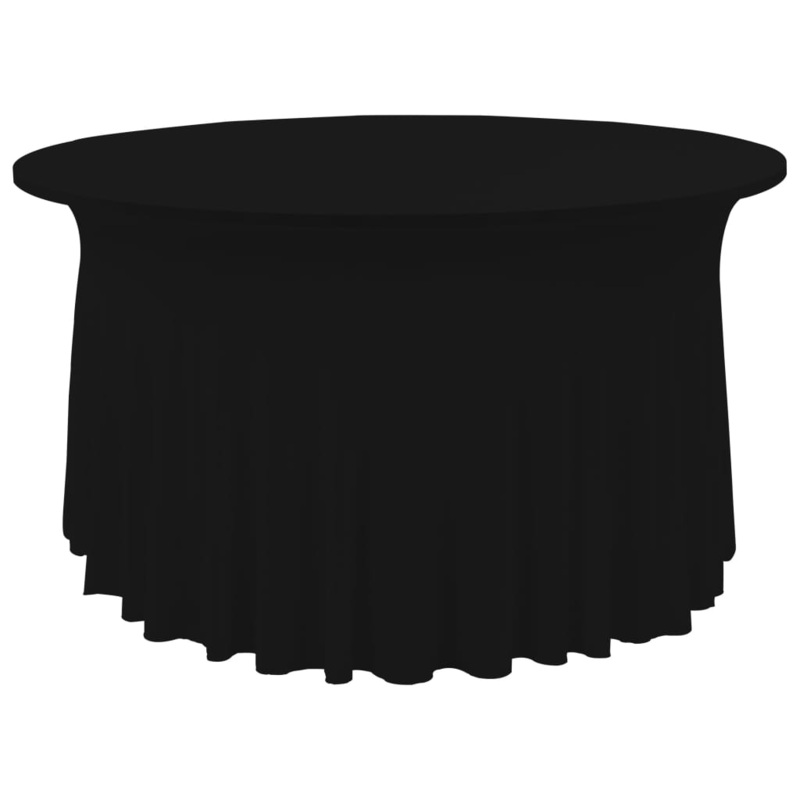 Berkfield 2 pcs Stretch Table Covers with Skirt 180×74 cm Black