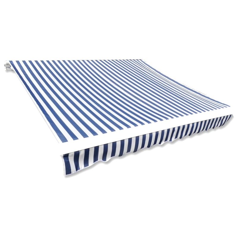 Berkfield Awning Top Sunshade Canvas Blue & White 350×250 cm