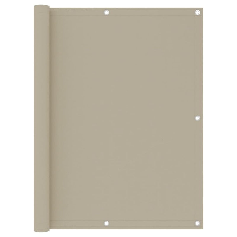Berkfield Balcony Screen Beige 120×500 cm Oxford Fabric