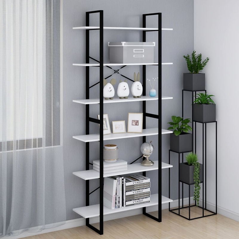 Berkfield High Cabinet White 100x30x210 cm Engineered Wood
