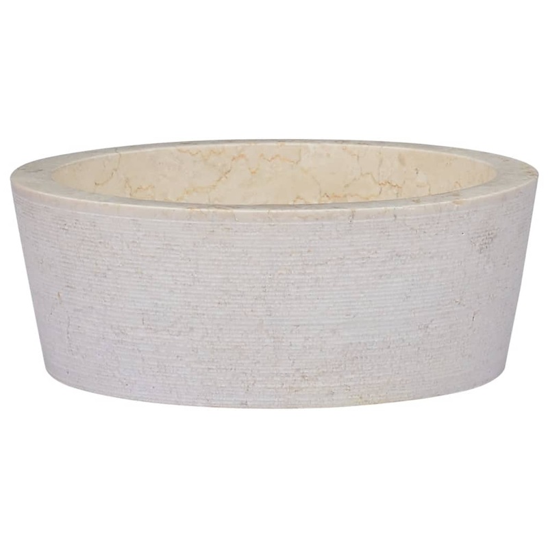 Berkfield Sink Cream __40x15 cm Marble