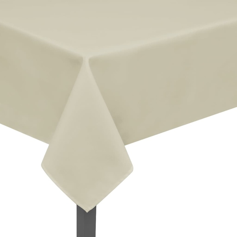Berkfield Tablecloths 5 pcs Cream 190×130 cm