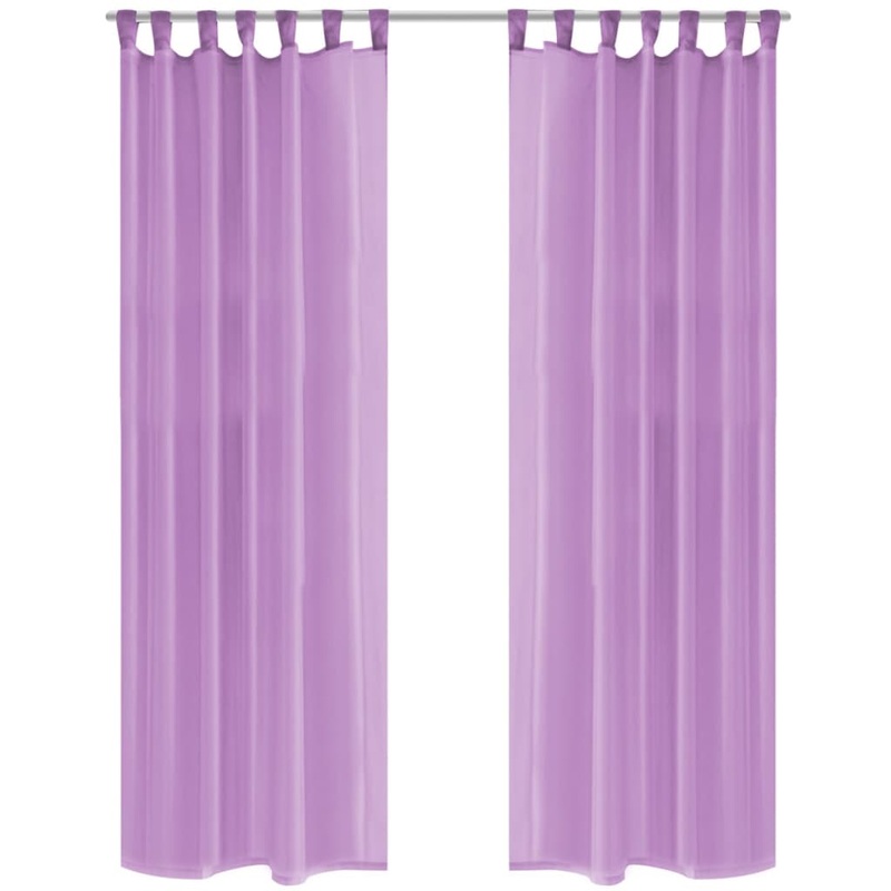Berkfield Voile Curtains 2 pcs 140×175 cm Lilac