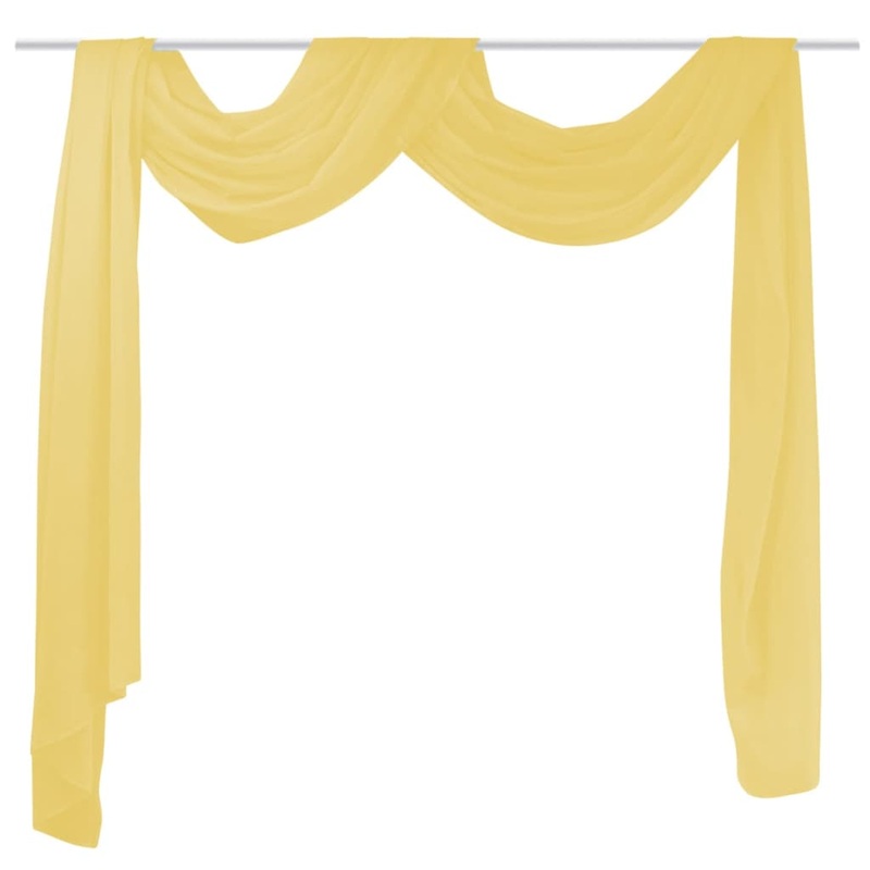 Berkfield Voile Drape 140×600 cm Yellow