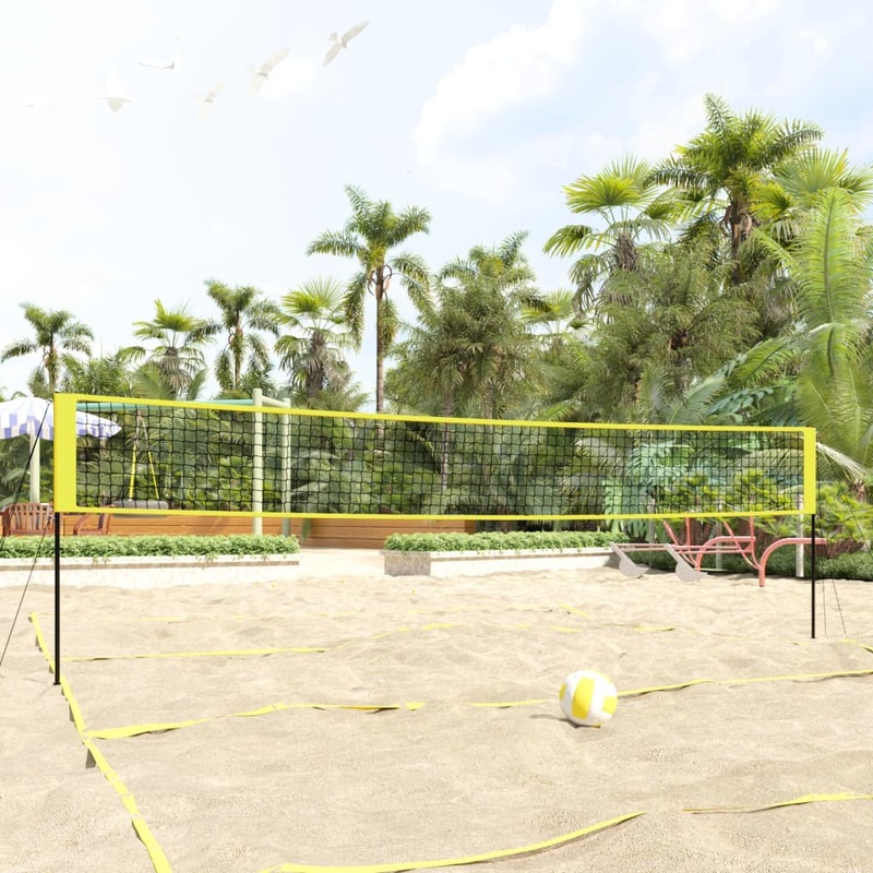 Berkfield Volleyball Net Yellow and Black 823×244 cm PE Fabric