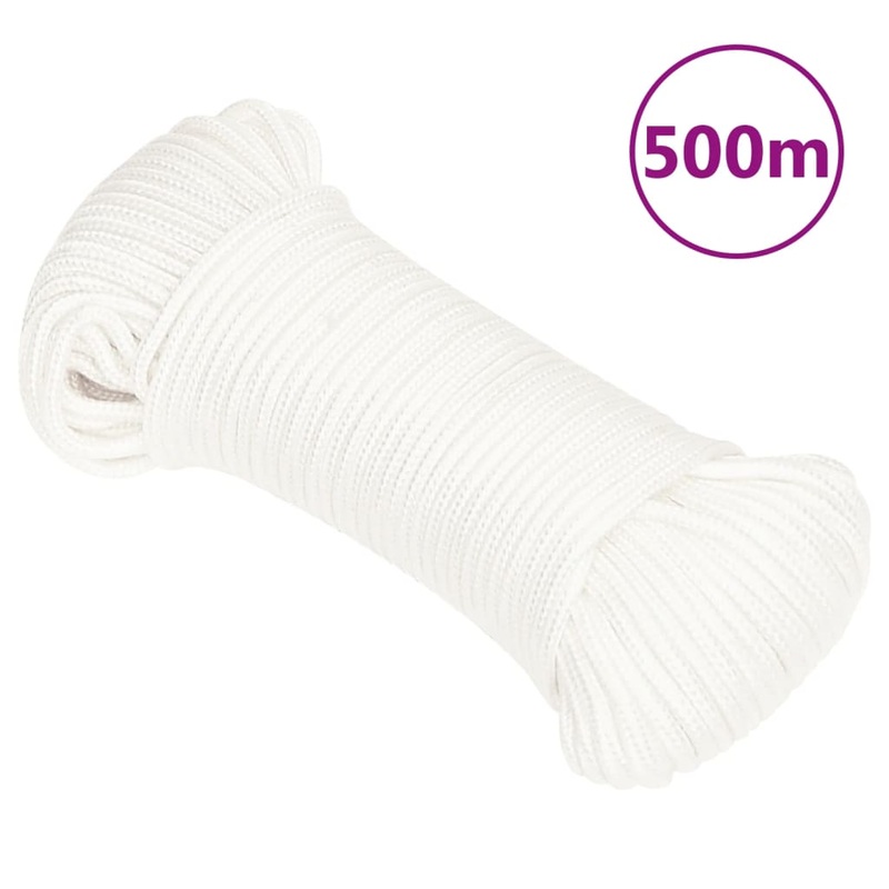 Berkfield Boat Rope Full White 3 mm 500 m Polypropylene