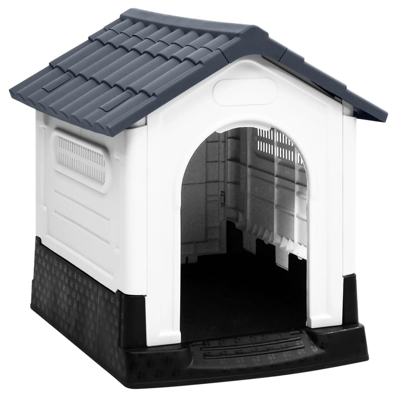 Berkfield Dog House Grey 57x68x66 cm Polypropylene