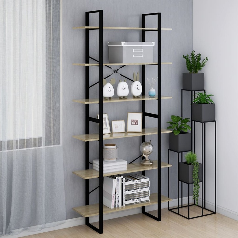 Berkfield High Cabinet Sonoma Oak 100x30x210 cm Engineered Wood