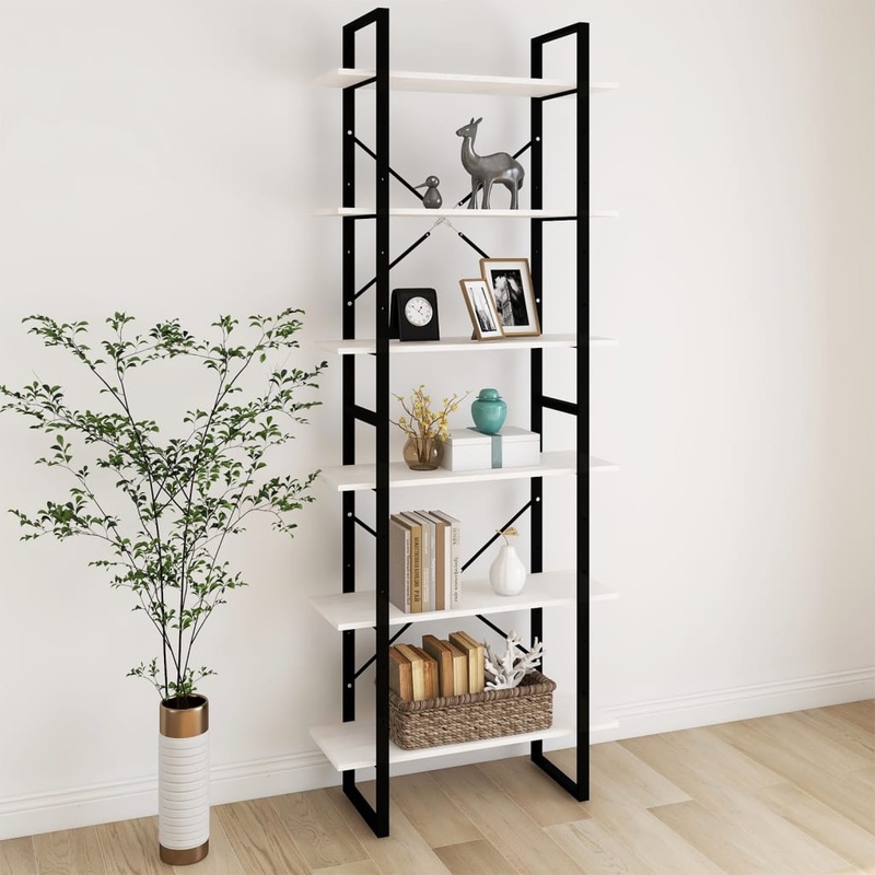Berkfield High Cabinet White 80x30x210 cm Solid Pine Wood