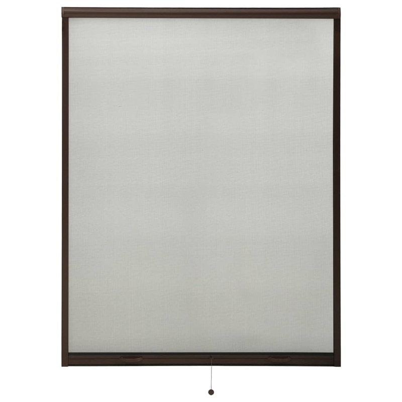 Berkfield Roll down Insect Screen for Windows Brown 120×170 cm